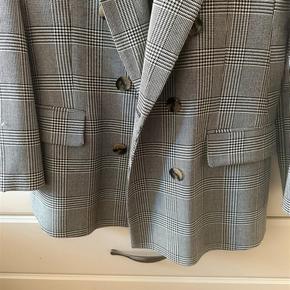 Zara houndstooth heck blazer size m - Picture 6 of 7